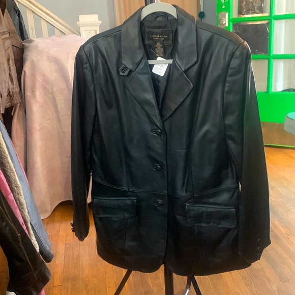 Lambskin leather jacket, suit jacket style - Picture 1 of 3